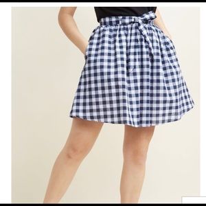 Modcloth Blue Gingham Skirt